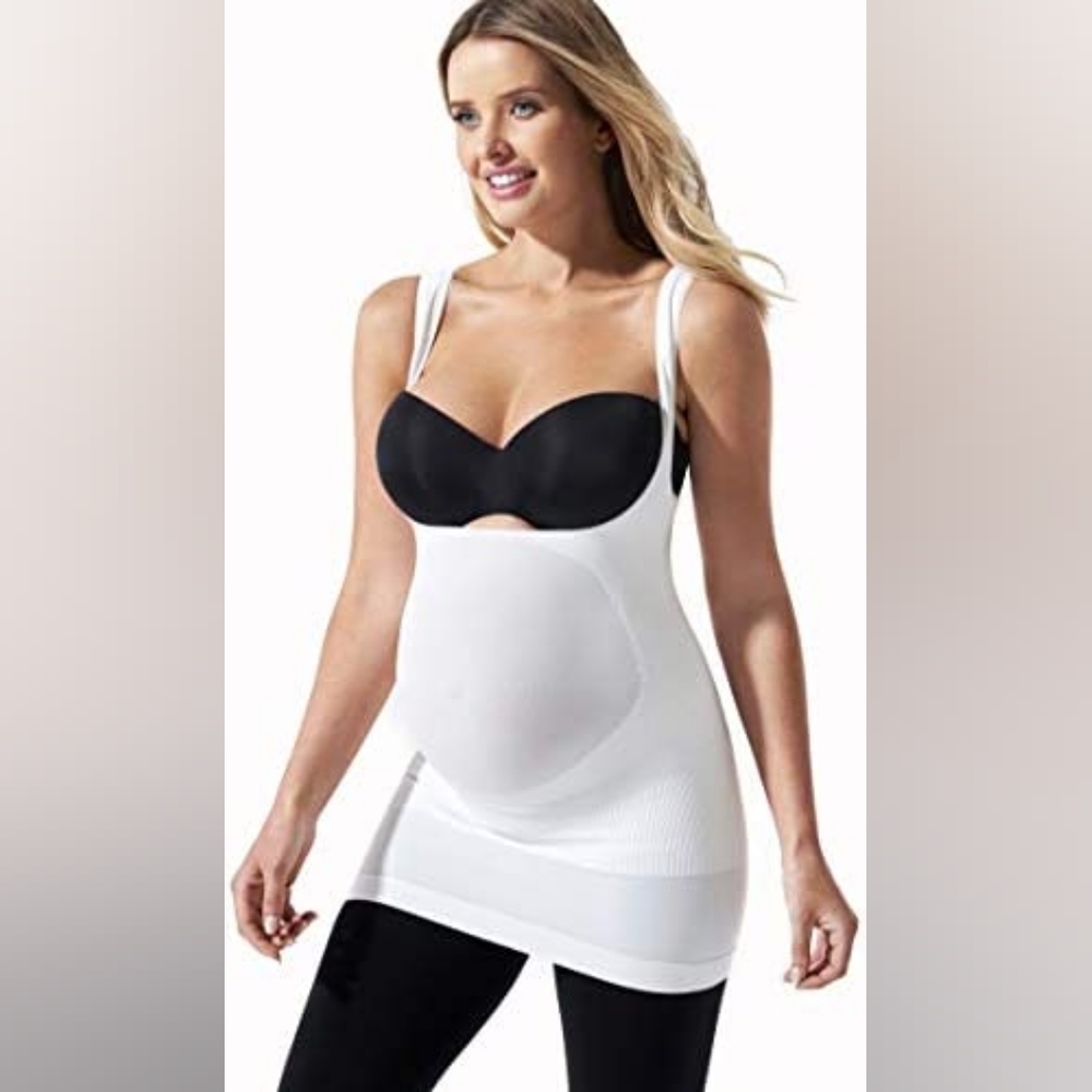 BLANQI Maternity Underbust Belly Support Tank - White